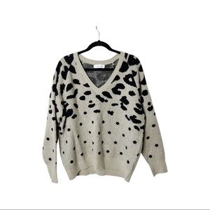 John + Jenn Leopard Sweater Large